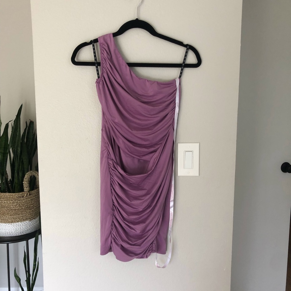 Slinky one shoulder dress